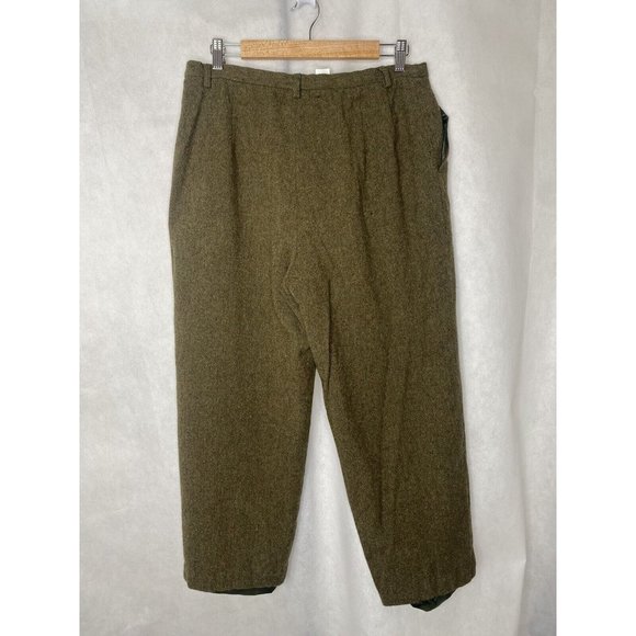 Vintage Pendleton 100% Virgin Wool Pants Womens Green Cropped Modified Size 16 - Picture 7 of 16